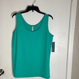 Greenish Sleeveless Casual Tank